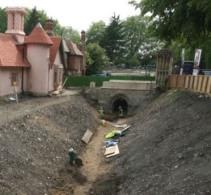 Photo of excavated moat